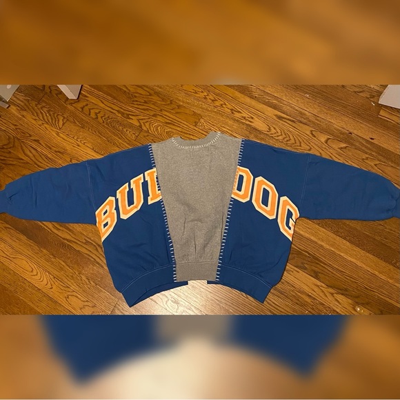 NWT Urban Outfitters BDG Patchwork Bulldog Varsity 76 Sweatshirt | Size L - Picture 5 of 12